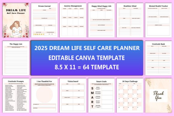 2025 Dream Life Self Care Planner Kdp