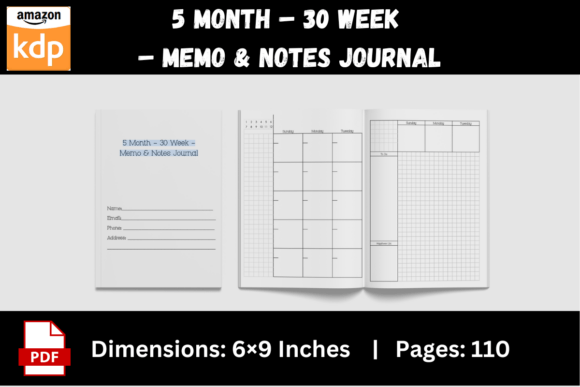 5-Month 30-Week Memo Notes Journal