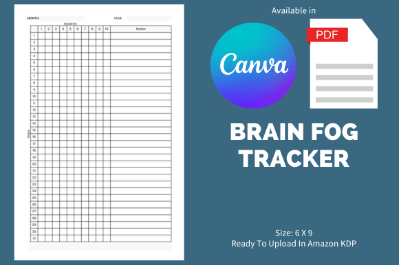 Brain Fog Tracker - KDP Template