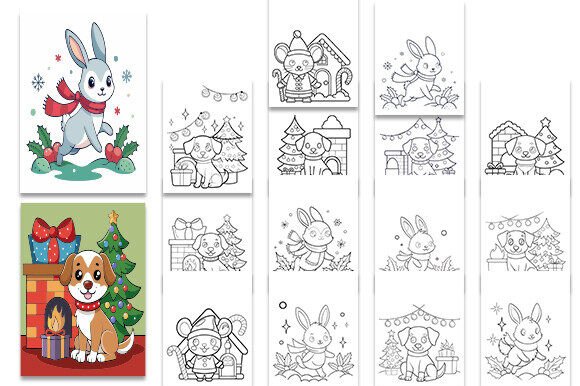 Christmas Animals Coloring Pages: A Festive Creative Resource for Kids and Adults