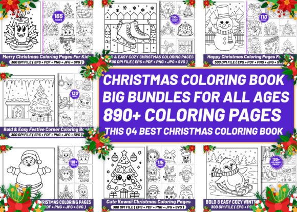 Christmas Coloring Book Big Bundle KDP: A Comprehensive Guide to Creating 29–30 Unique Pages