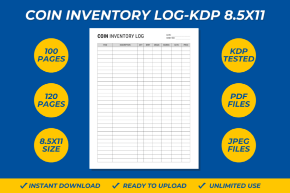 Coin Inventory Log Book 8.5X11 KDP: A Practical Tool for Tracking Your Collection