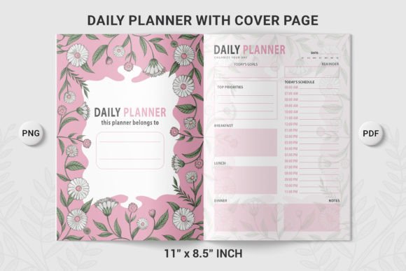 Daily Planner with Cover Page KDP 01