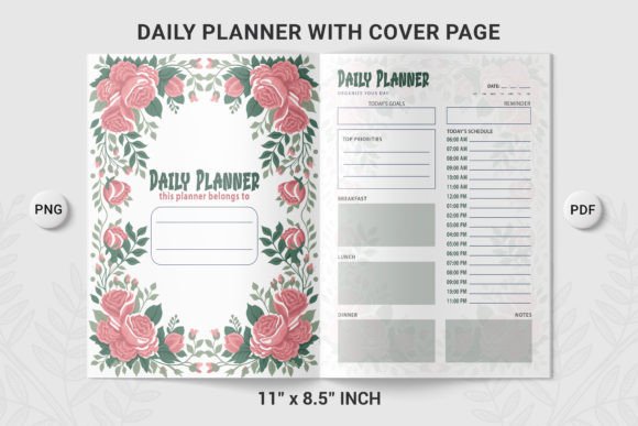 Daily Planner with Cover Page KDP 04: A Strategic Tool for Organized Living and Professional Growth