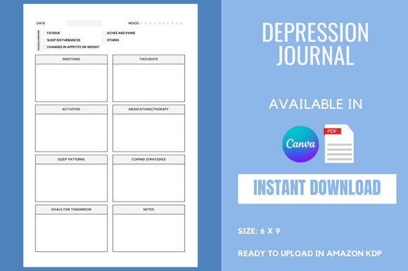 Depression Journal - KDP Template: A Practical Tool for Your Business