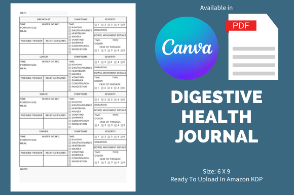Digestive Health Journal - KDP Template: A Practical Guide for Content Creators
