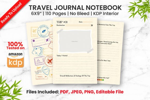 Document Every Travel Moment with the Travel Journal Notebook Kdp Interior