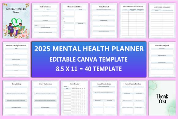 Editable 2025 Mental Health Planner Kdp: A Comprehensive Tool for Self-Care and Growth