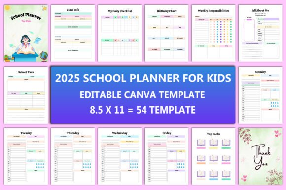 Editable 2025 School Planner for Kids: A Comprehensive Tool for Academic Success