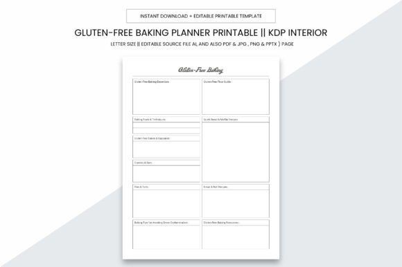 Gluten-Free Baking KDP Planner