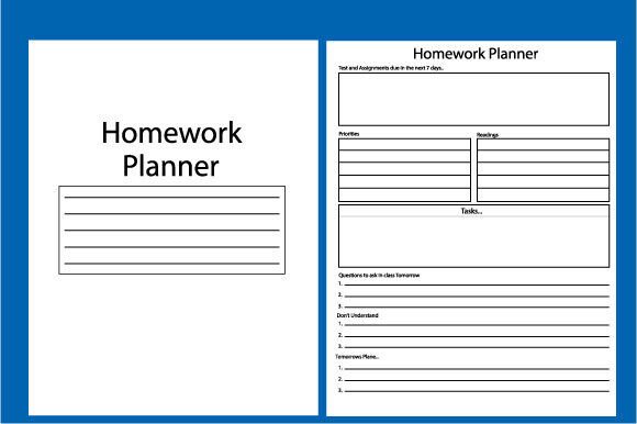 Homework Planner Kdp Template