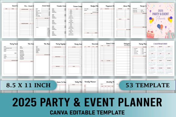 Master Your 2025 Party Planning with the Editable 2025 Party Event Planner