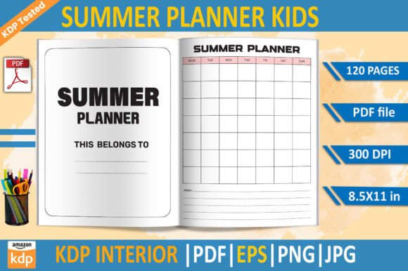 Summer Planner Interior for Kids: A Practical Tool for Organizing Learning and Fun