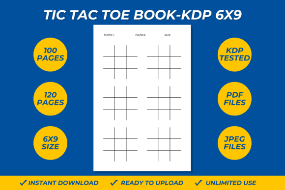 Tic Tac Toe Game Book 6X9 KDP Interior