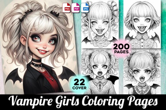Vampier Girls Coloring Pages for Adults: A Creative Escape for All Ages
