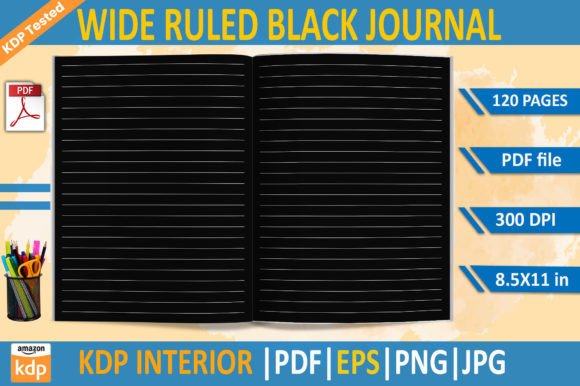 Wide Ruled Black Journal KDP Interior: A Comprehensive Guide to Customizable Publishing